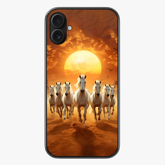 Wild Sunset Majesty Glass Case showing full back design in clean flat view with glossy glass finish.