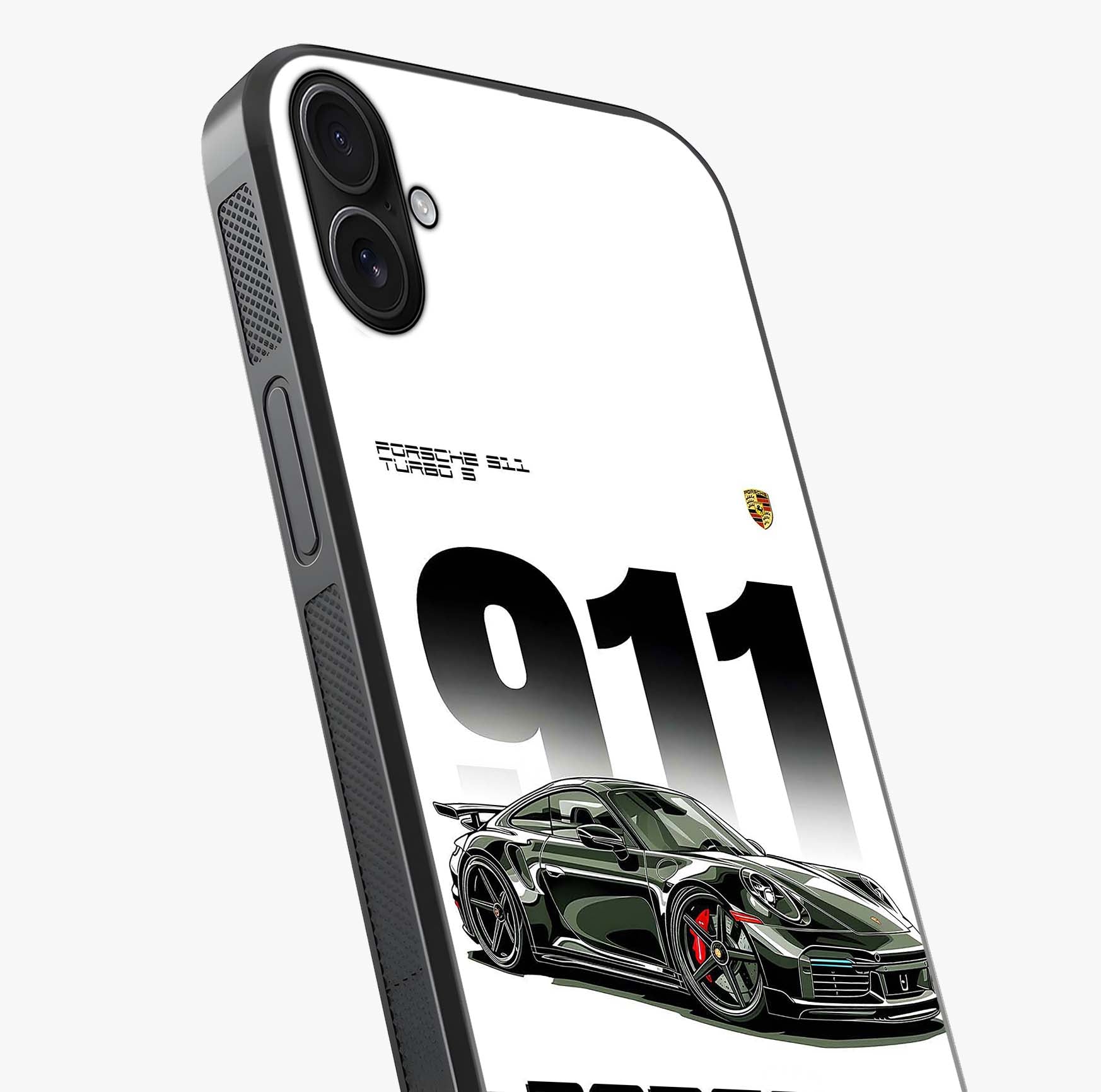 911 Turbo Dominance Glass Case captured at a warm angle highlighting gloss, texture and premium glass finish.
