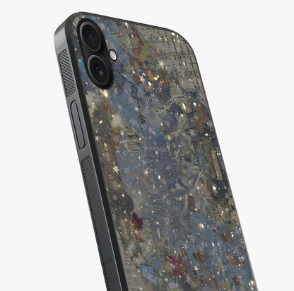 Aesthetic Astrolophia Glass Case captured at a warm angle highlighting gloss, texture and premium glass finish.