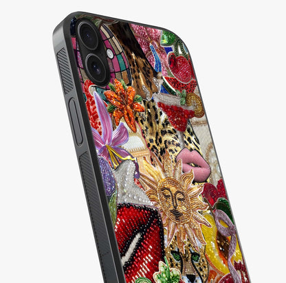 Beaded Fashion Jungle Glass Case captured at a warm angle highlighting gloss, texture and premium glass finish.