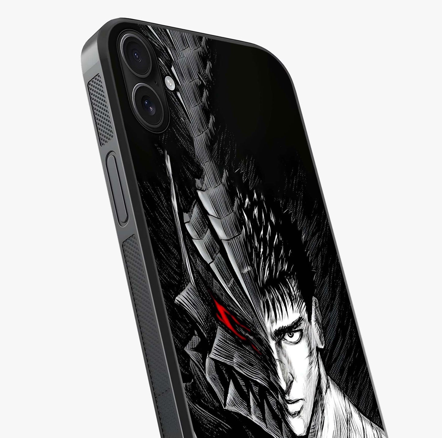 Berserker Blood Oath Glass Case captured at a warm angle highlighting gloss, texture and premium glass finish.