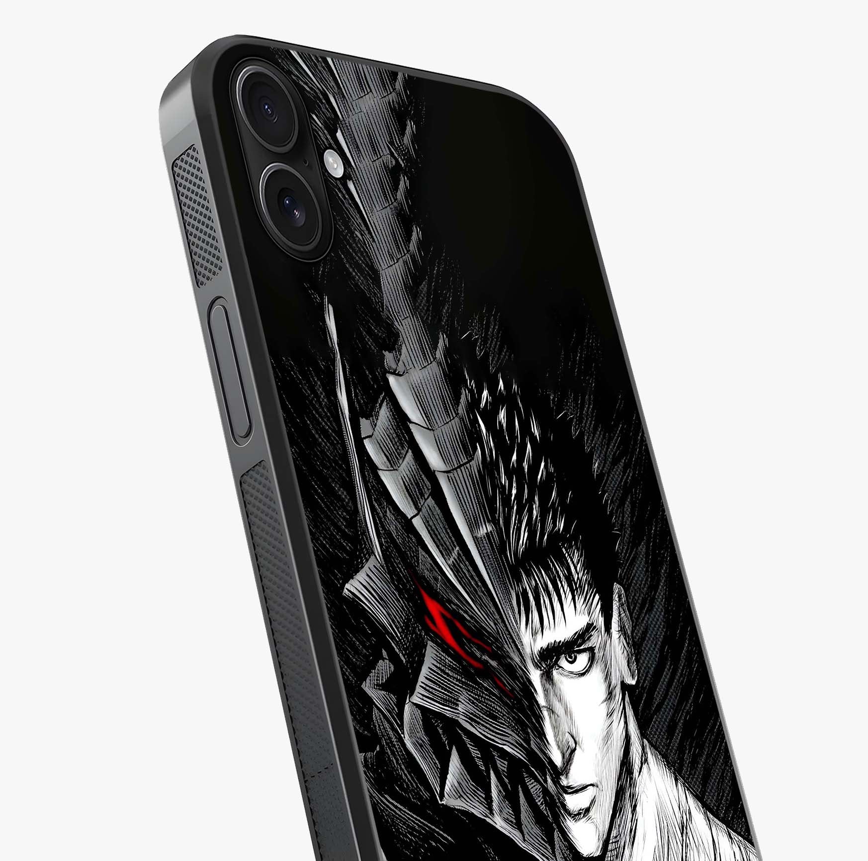 Berserker Blood Oath Glass Case captured at a warm angle highlighting gloss, texture and premium glass finish.