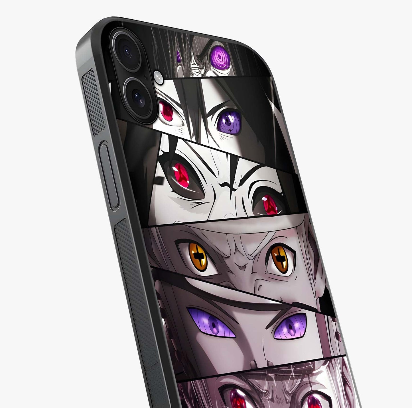 Eyes Of Destiny Glass Case captured at a warm angle highlighting gloss, texture and premium glass finish.