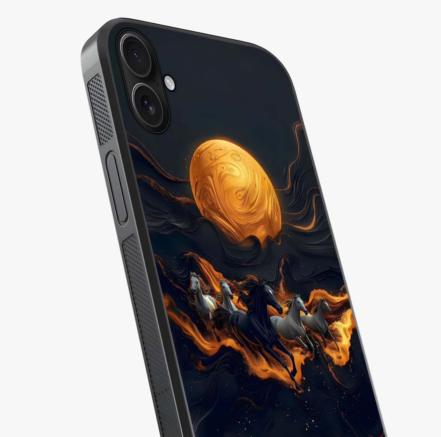 Golden Royal Heritage Glass Case captured at a warm angle highlighting gloss, texture and premium glass finish.