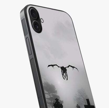 Graveyard Shadow Descent Glass Case captured at a warm angle highlighting gloss, texture and premium glass finish.