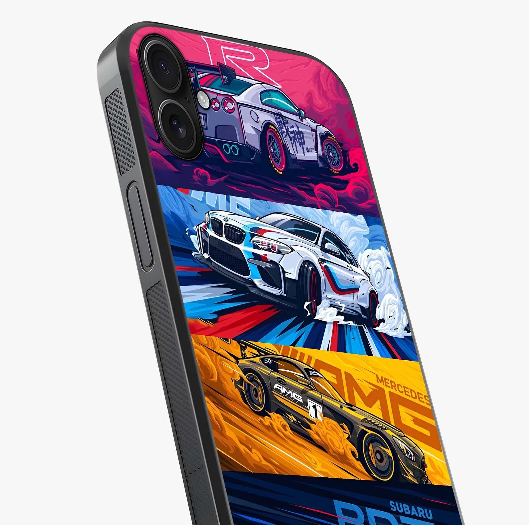 Jdm Sports Car Glass Case captured at a warm angle highlighting gloss, texture and premium glass finish.