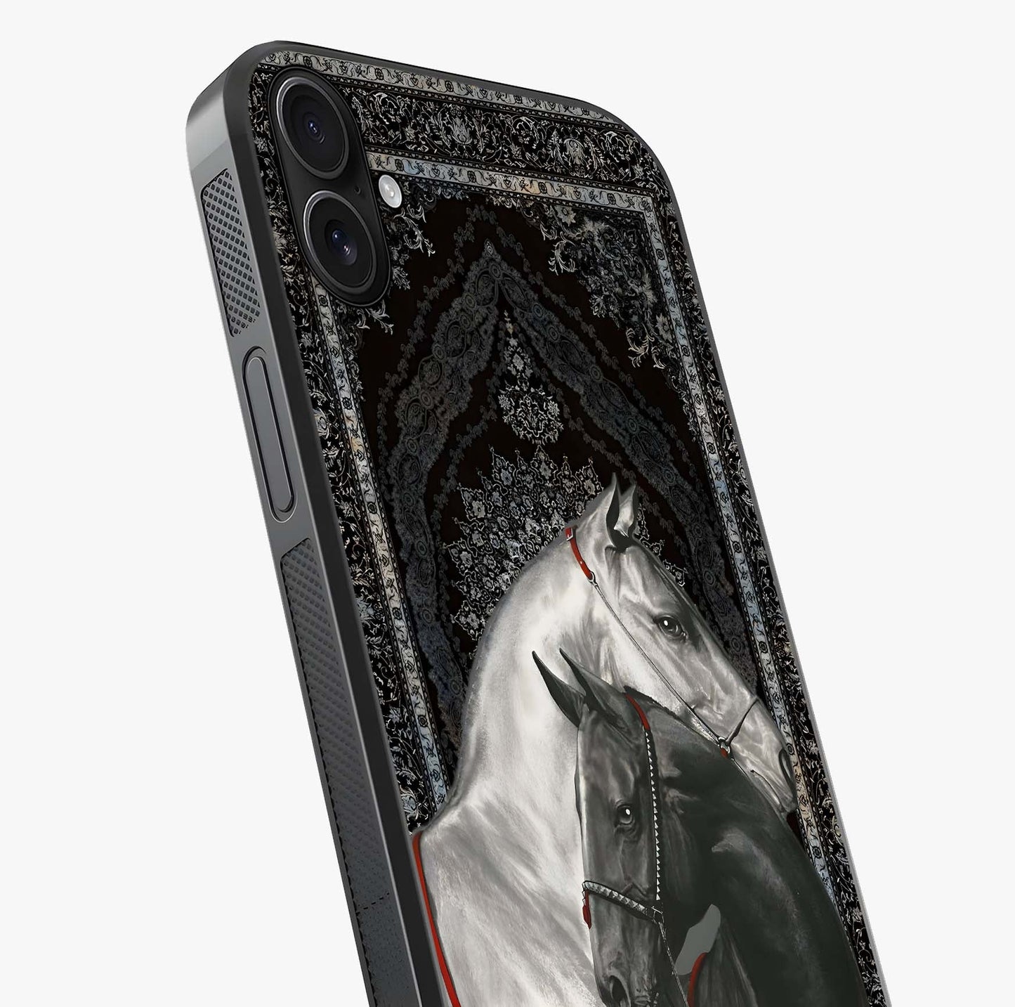 Majestic Ride Legacy Glass Case captured at a warm angle highlighting gloss, texture and premium glass finish.