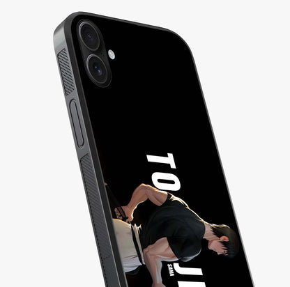Midnight Blade Resolve Glass Case captured at a warm angle highlighting gloss, texture and premium glass finish.
