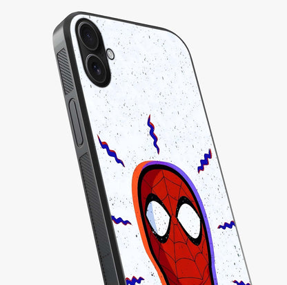 Omg Spiderman Glass Case captured at a warm angle highlighting gloss, texture and premium glass finish.