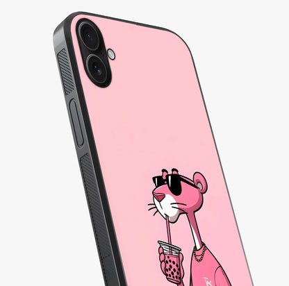 Pink Panther Glass Case captured at a warm angle highlighting gloss, texture and premium glass finish.