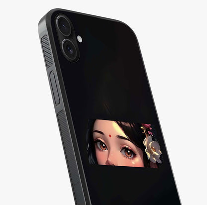 Radha Divine Embrace Glass Case captured at a warm angle highlighting gloss, texture and premium glass finish.