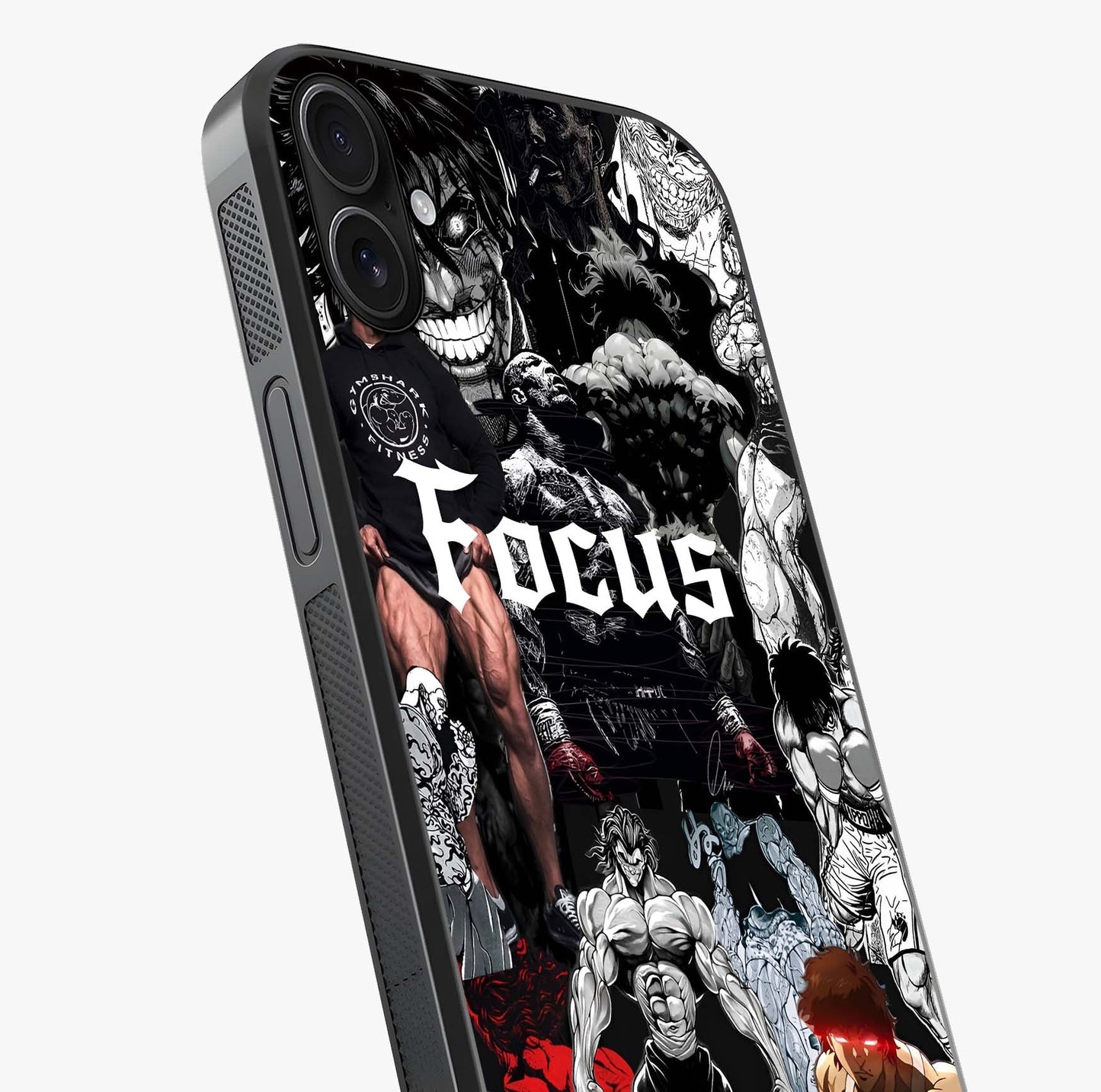 Relentless Power Focus Glass Case captured at a warm angle highlighting gloss, texture and premium glass finish.