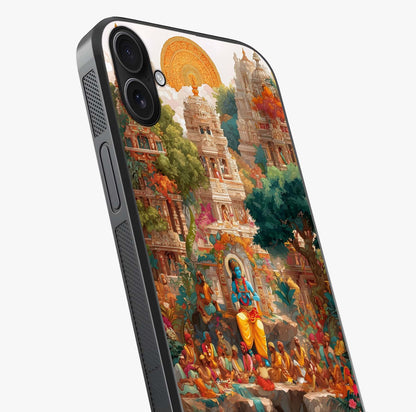 Sacred Sunlight Gods Glass Case captured at a warm angle highlighting gloss, texture and premium glass finish.