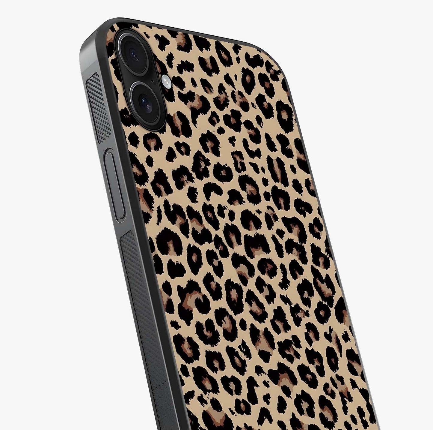 Savage Chic Pattern Glass Case captured at a warm angle highlighting gloss, texture and premium glass finish.