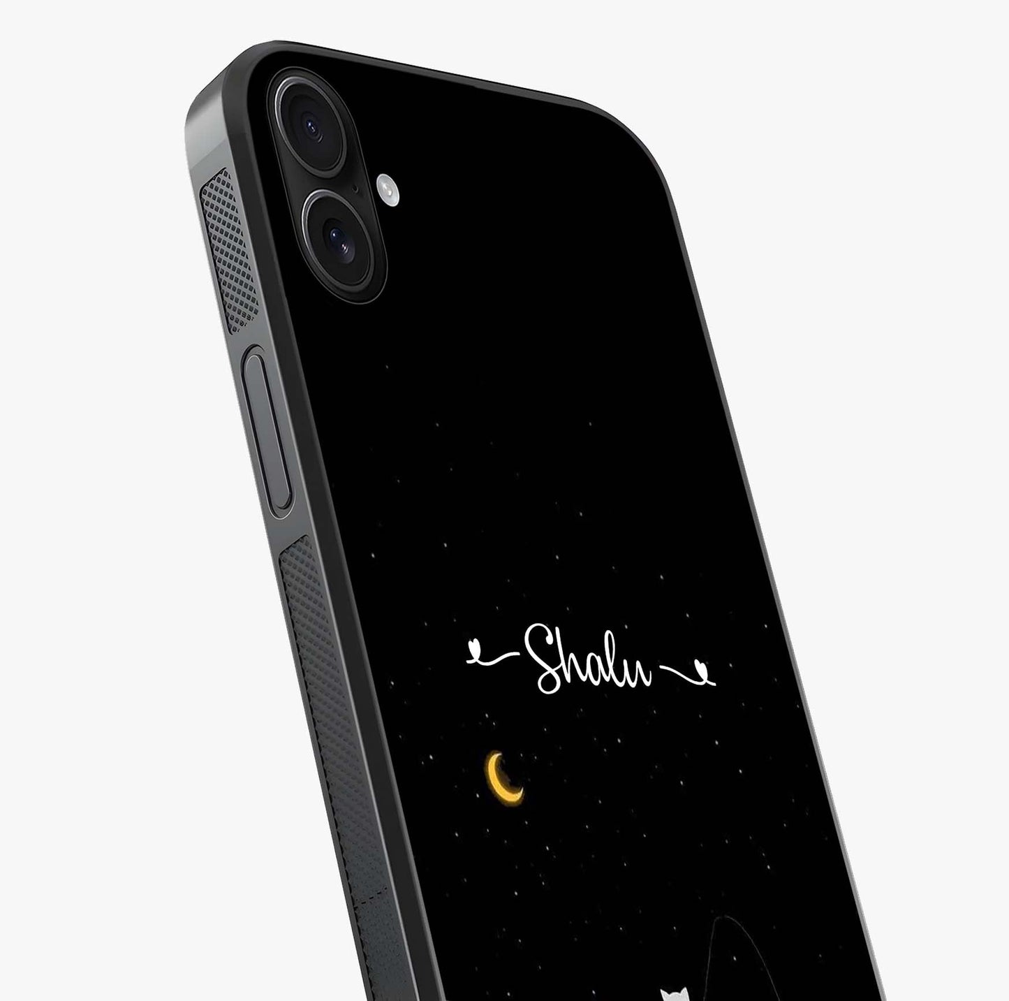 Silent Night Row Glass Case captured at a warm angle highlighting gloss, texture and premium glass finish.