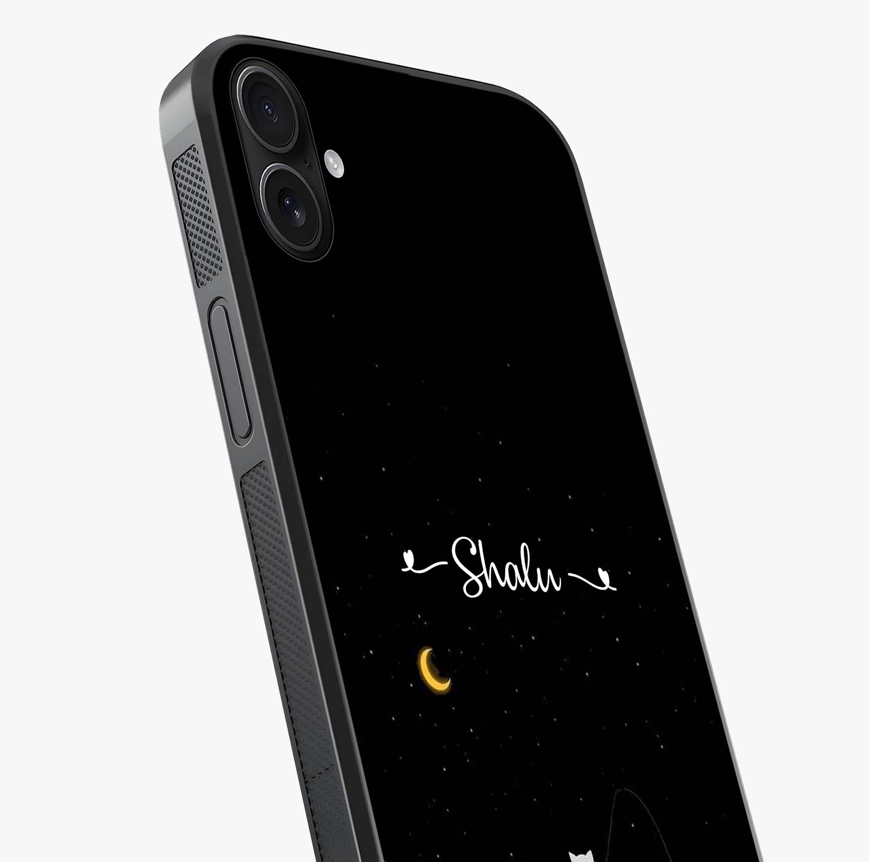 Silent Night Row Glass Case captured at a warm angle highlighting gloss, texture and premium glass finish.