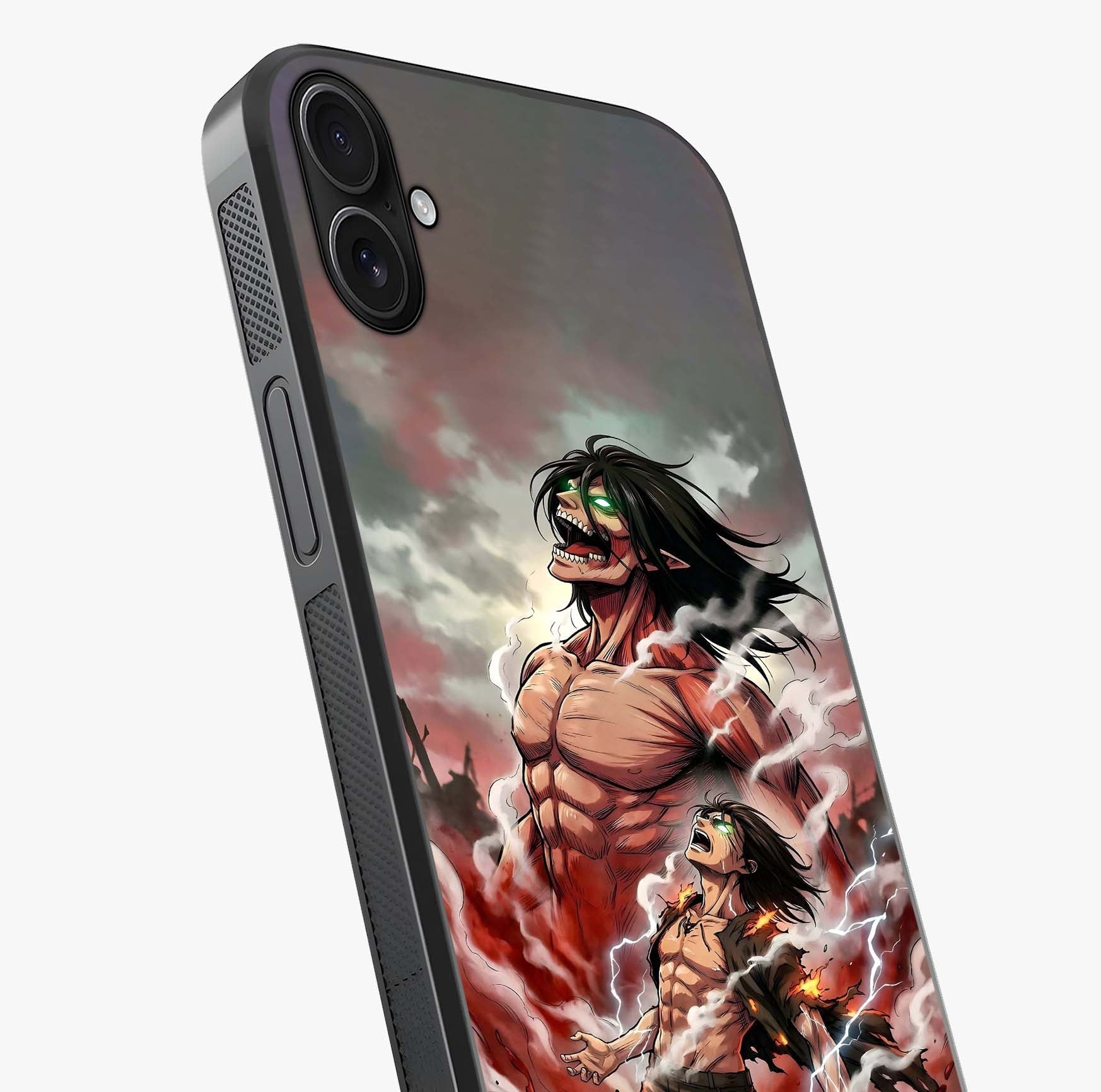 Titan Awakening Fury Glass Case captured at a warm angle highlighting gloss, texture and premium glass finish.
