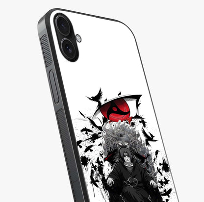 Uchiha Shadow Throne Glass Case captured at a warm angle highlighting gloss, texture and premium glass finish.