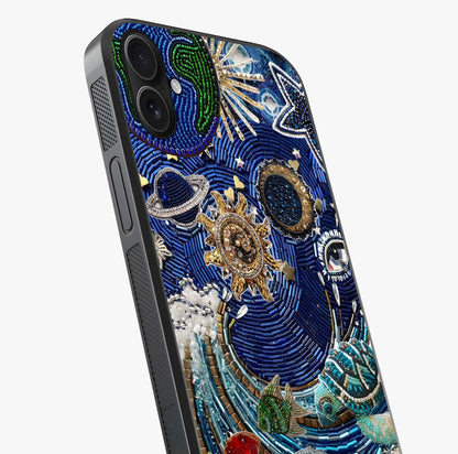 Universe Underwater Spark Glass Case captured at a warm angle highlighting gloss, texture and premium glass finish.