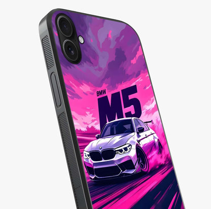 Velocity Drift Pulse Glass Case captured at a warm angle highlighting gloss, texture and premium glass finish.