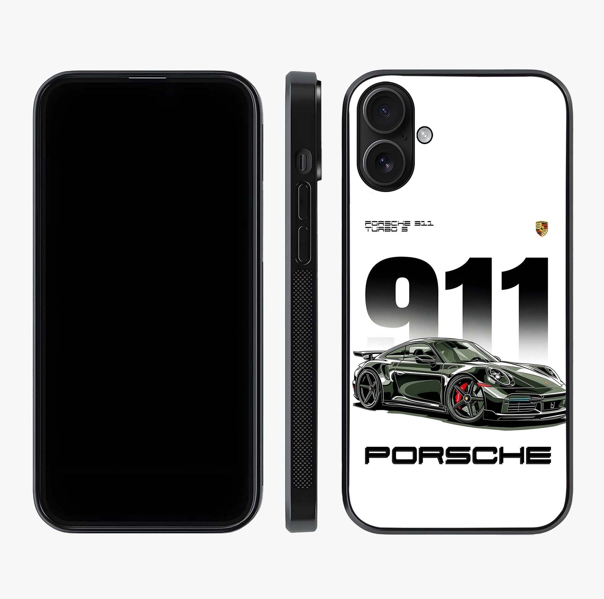 911 Turbo Dominance Glass Case displayed upright for full design visibility and premium finish.