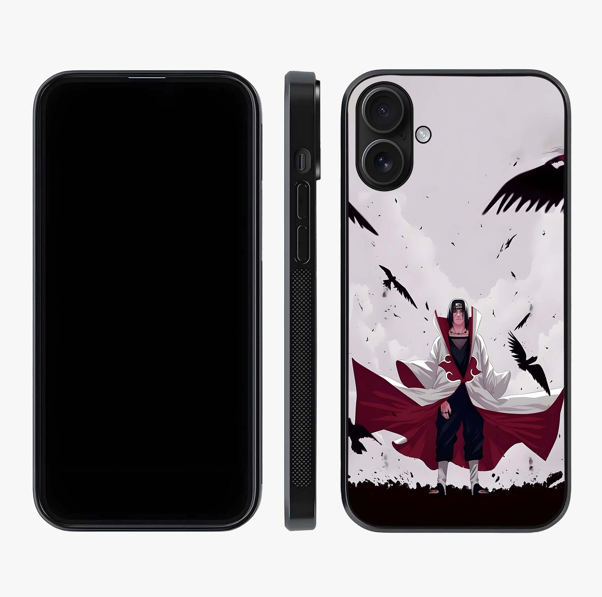 Crimson Crow Ascension Glass Case displayed upright for full design visibility and premium finish.