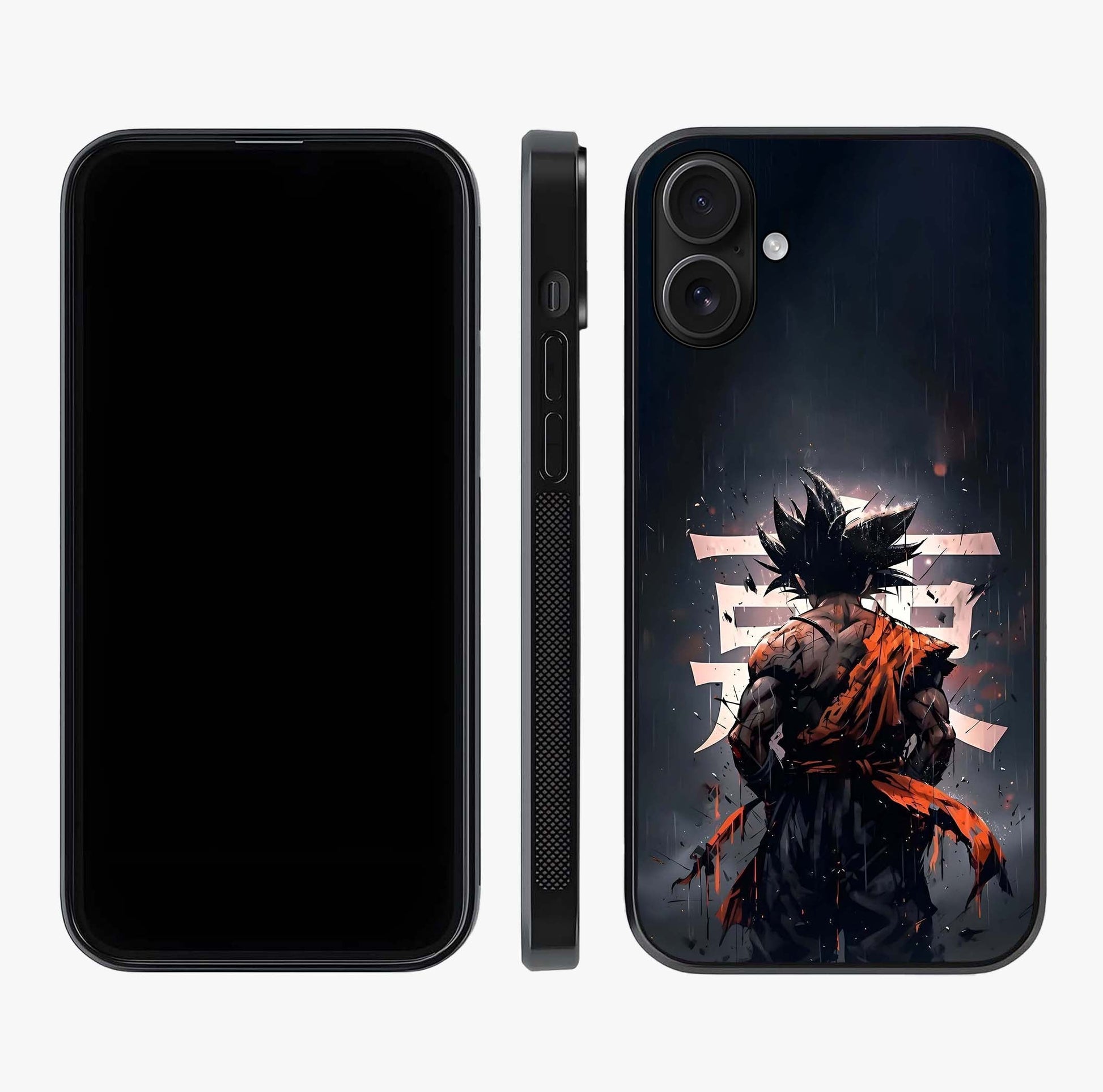 Dark Warrior In Rain Glass Case displayed upright for full design visibility and premium finish.