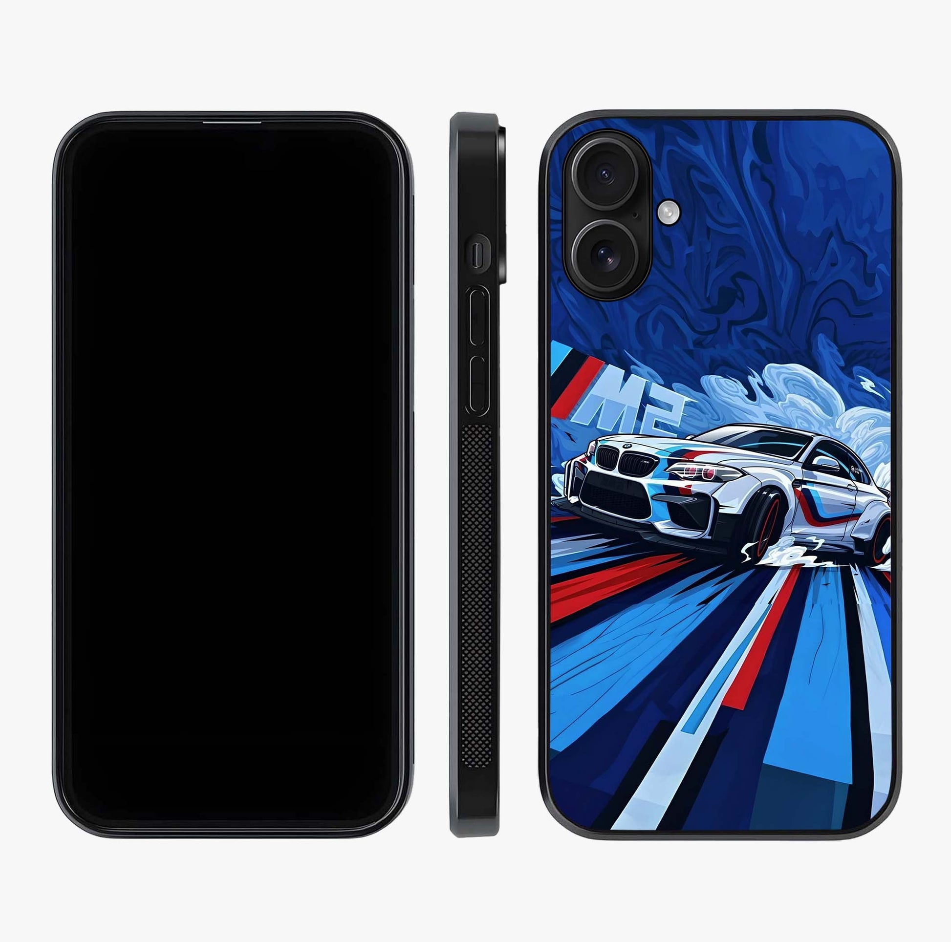 Drift Power Rush Glass Case displayed upright for full design visibility and premium finish.