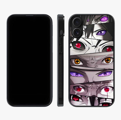 Eyes Of Destiny Glass Case displayed upright for full design visibility and premium finish.