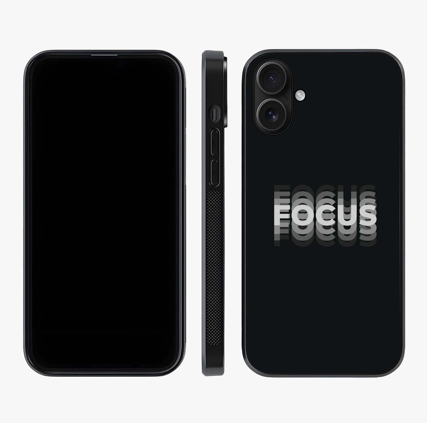 Focused Blade Discipline Glass Case displayed upright for full design visibility and premium finish.