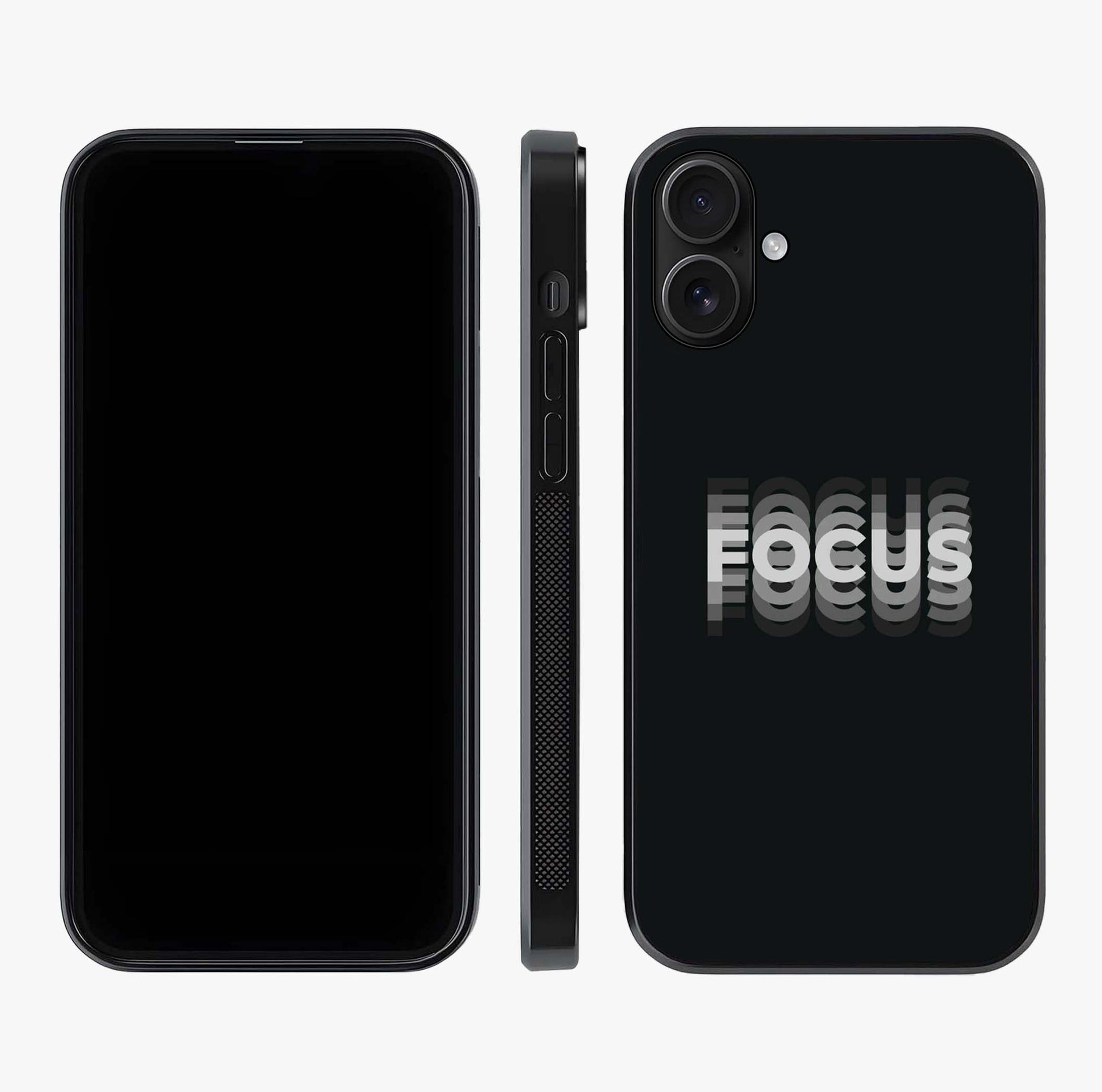 Focused Blade Discipline Glass Case displayed upright for full design visibility and premium finish.