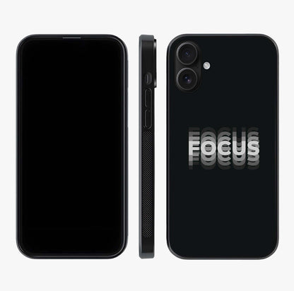 Focused Blade Discipline Glass Case displayed upright for full design visibility and premium finish.