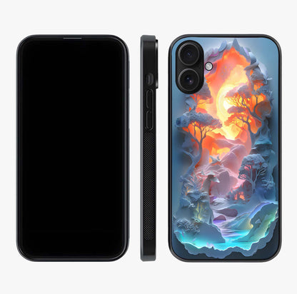 Glow Forest Portal Glass Case displayed upright for full design visibility and premium finish.