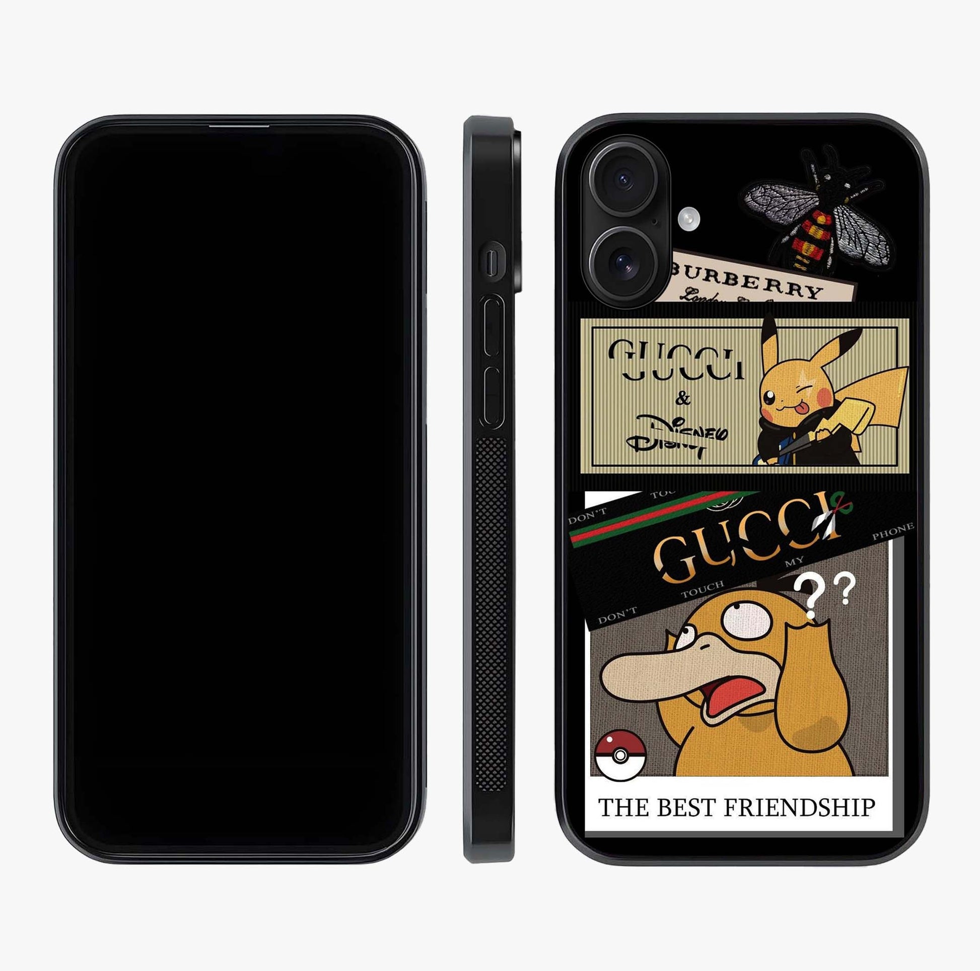 Gucci Play Mashup Glass Case displayed upright for full design visibility and premium finish.