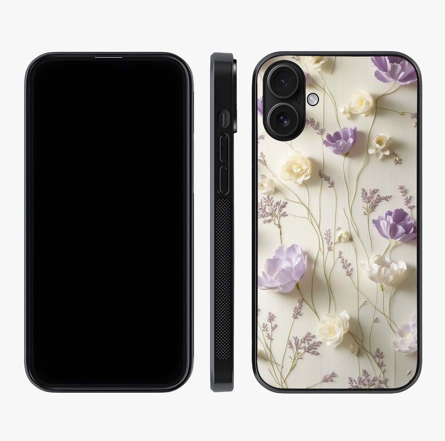 Lilac Breeze Harmony Glass Case displayed upright for full design visibility and premium finish.