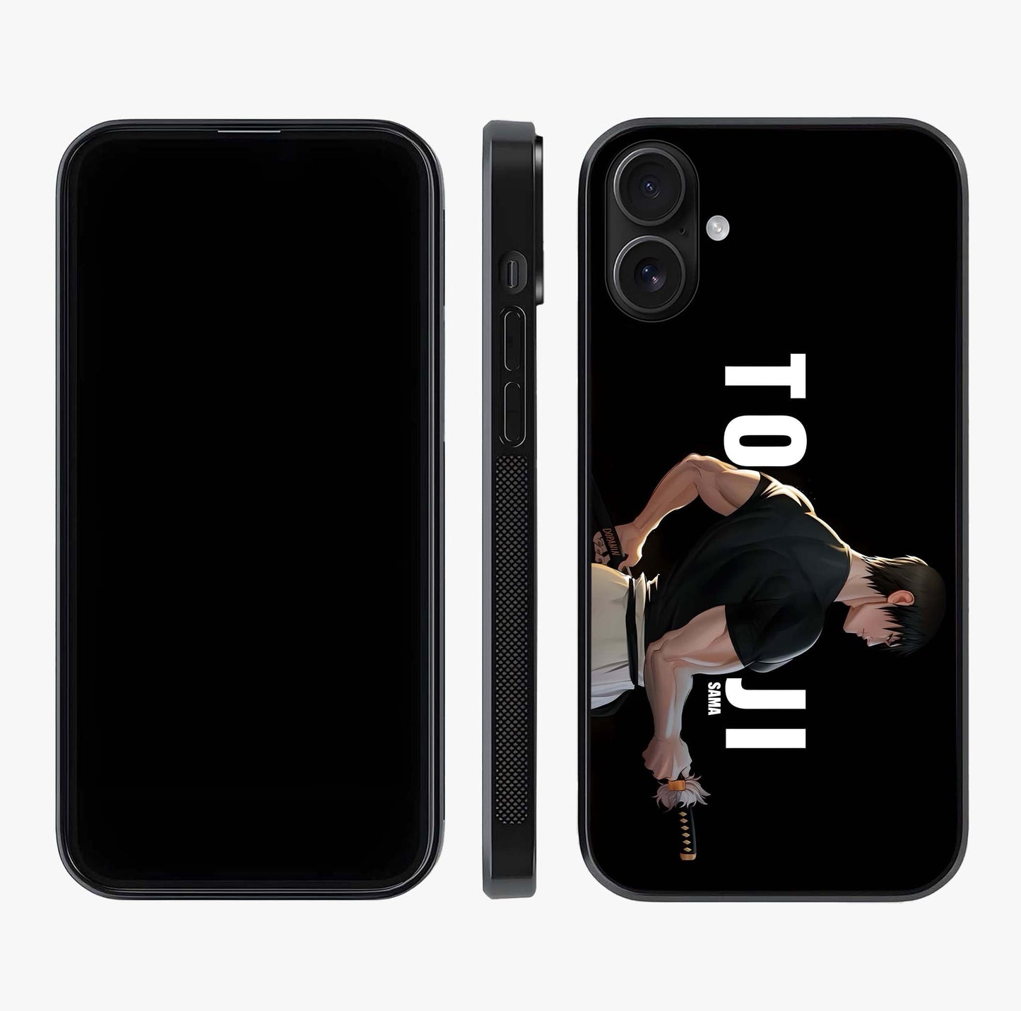 Midnight Blade Resolve Glass Case displayed upright for full design visibility and premium finish.
