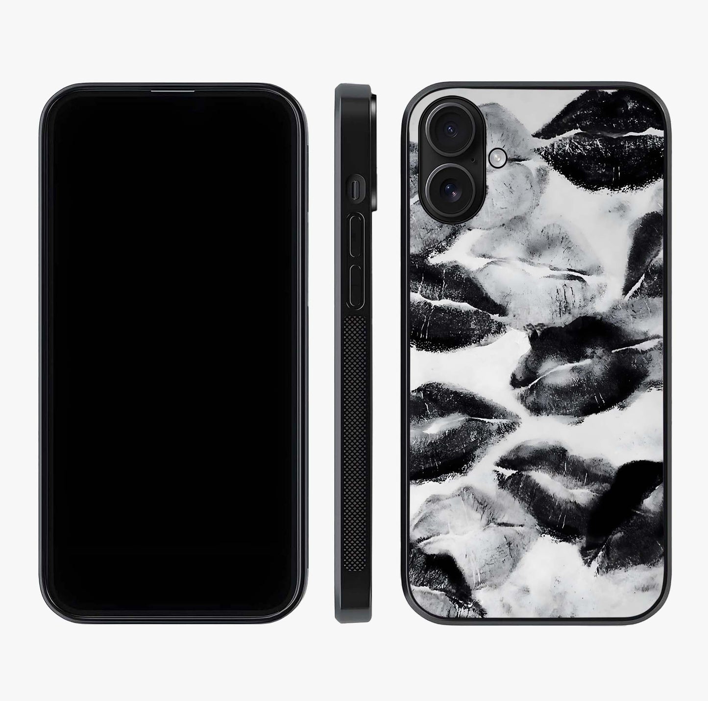 Midnight Kiss Marks Glass Case displayed upright for full design visibility and premium finish.