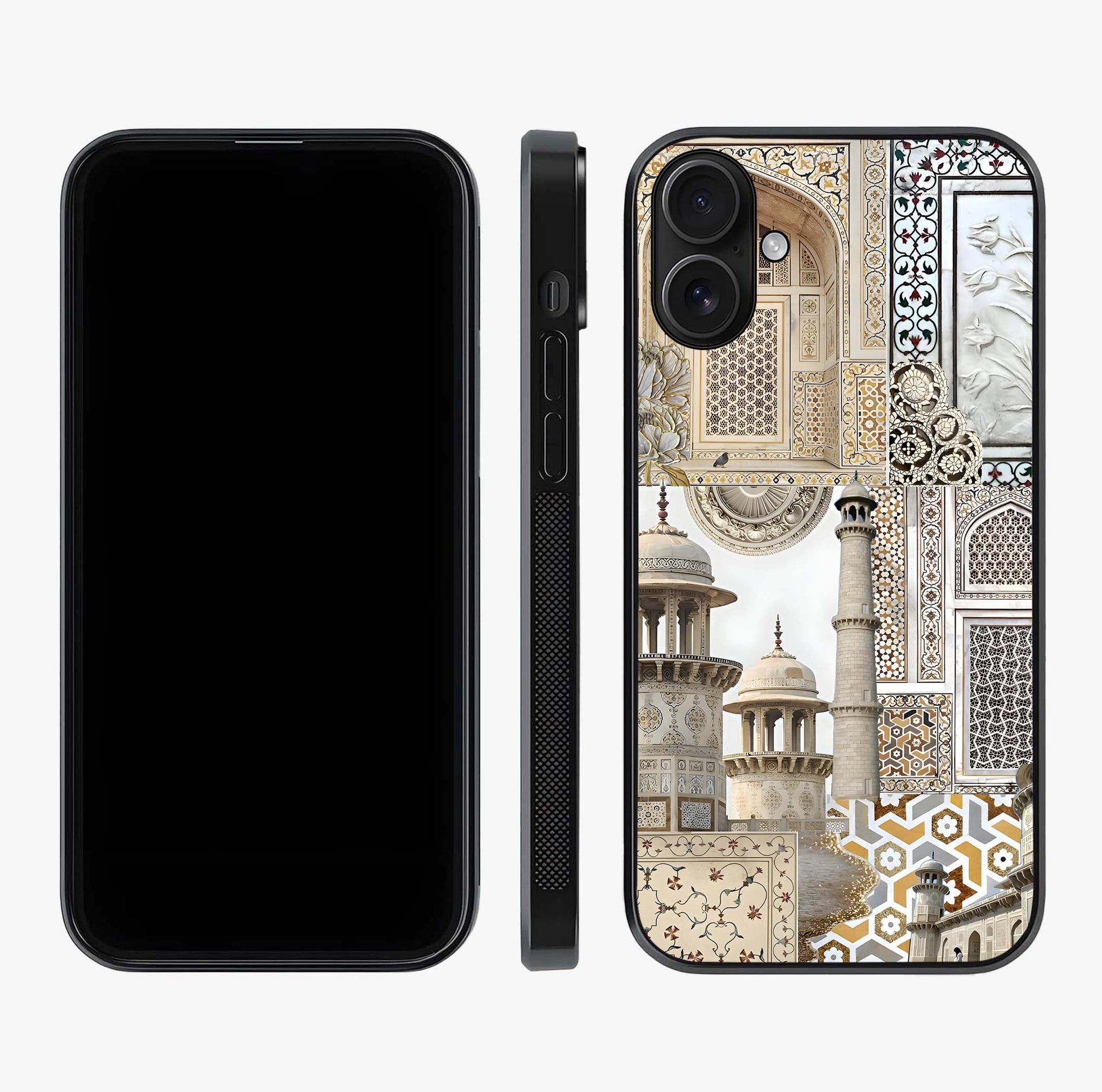 Mughal Marble Legacy Glass Case displayed upright for full design visibility and premium finish.