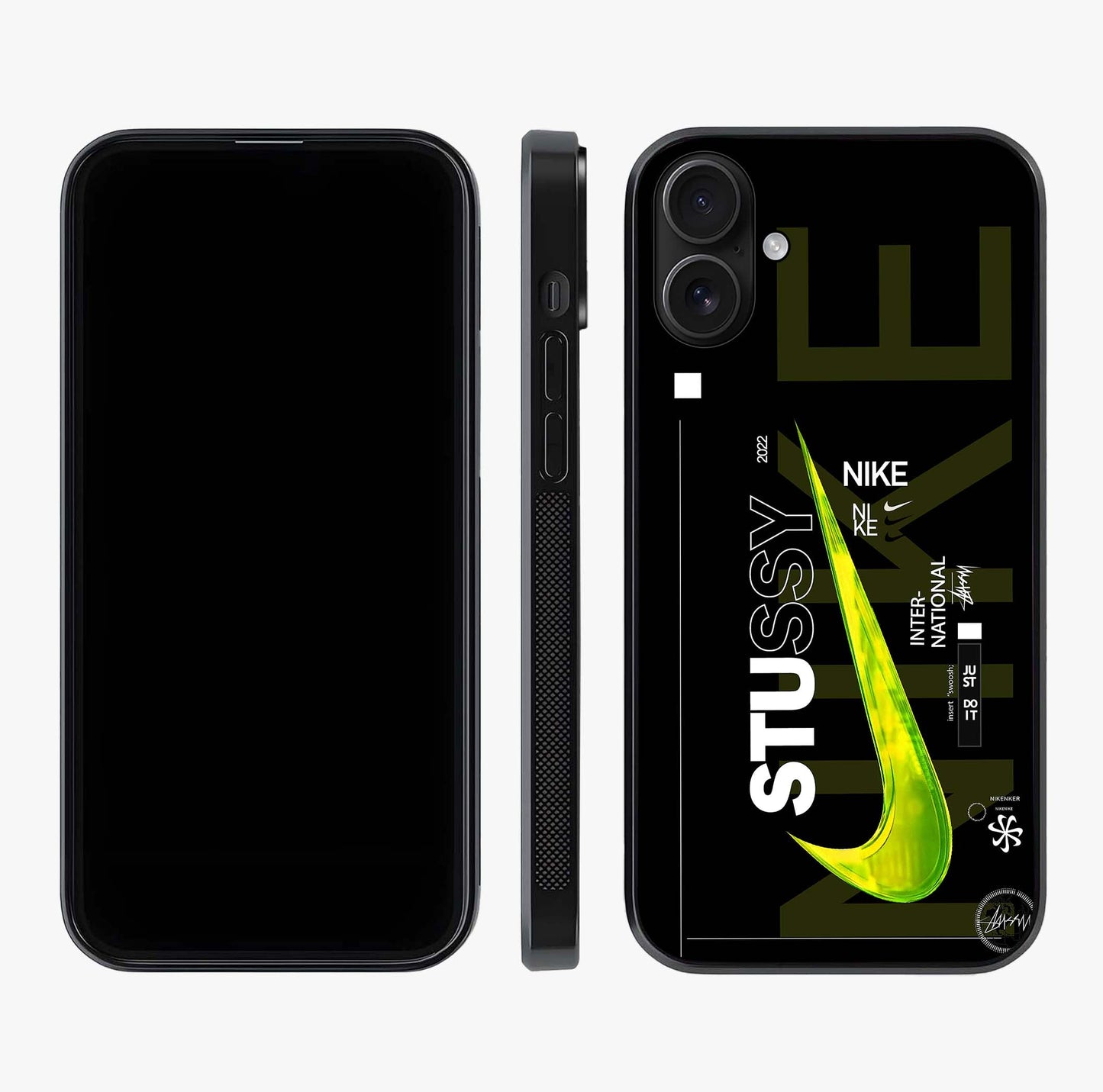 Neon Street Edition Glass Case displayed upright for full design visibility and premium finish.