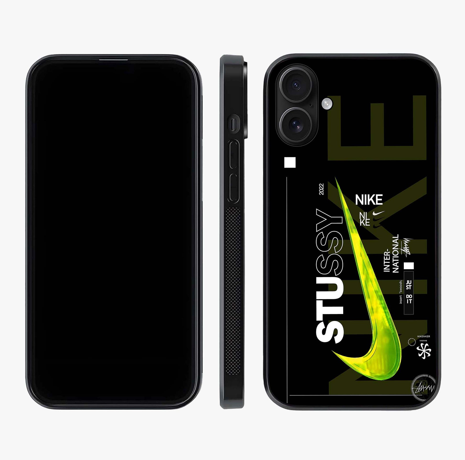 Neon Street Edition Glass Case displayed upright for full design visibility and premium finish.