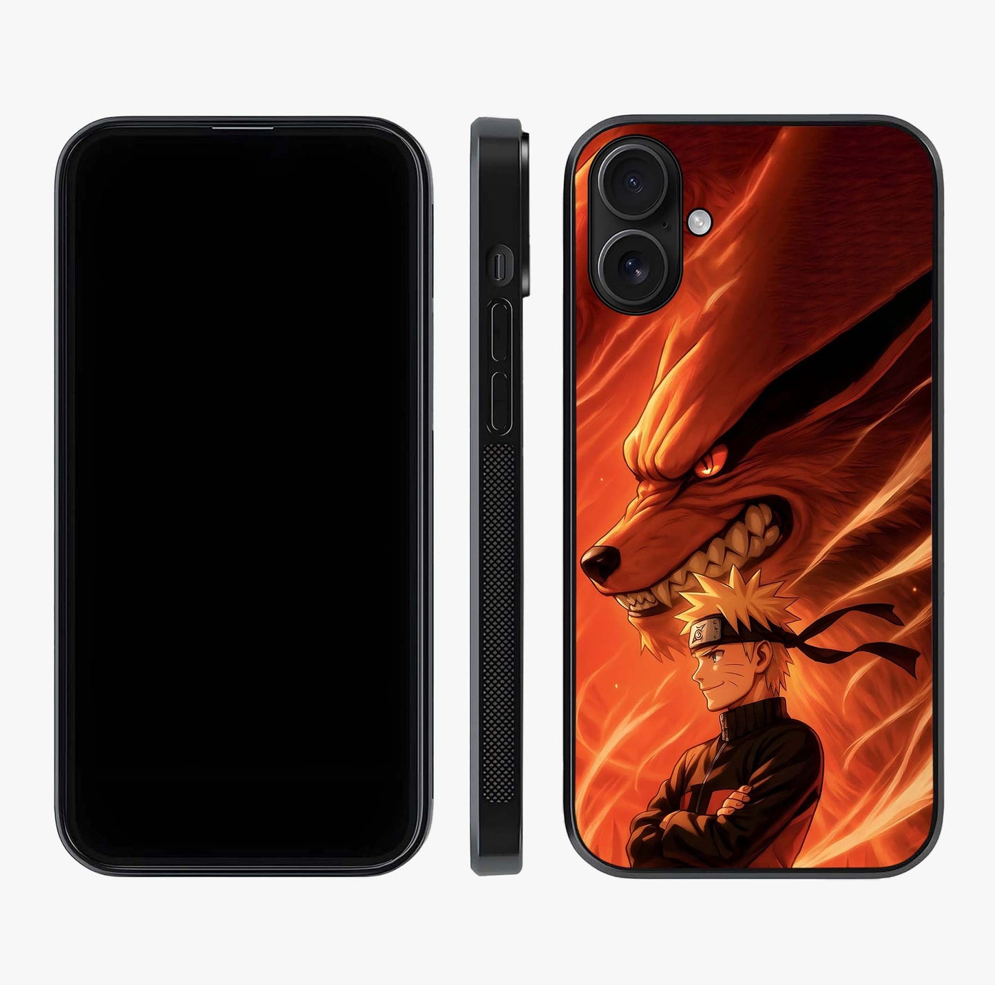 Nine Tails Legacy Glass Case displayed upright for full design visibility and premium finish.