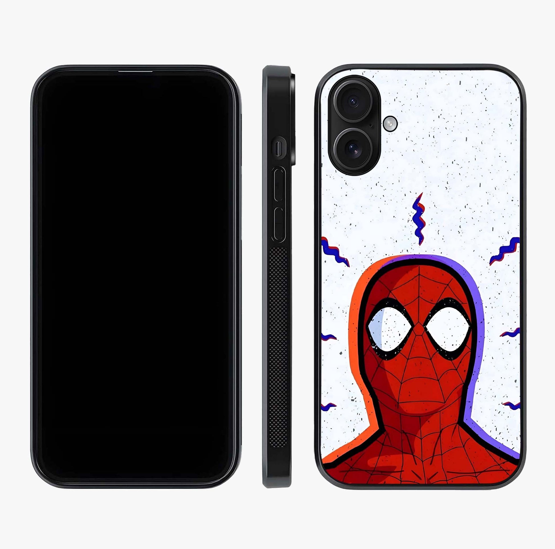 Omg Spiderman Glass Case displayed upright for full design visibility and premium finish.