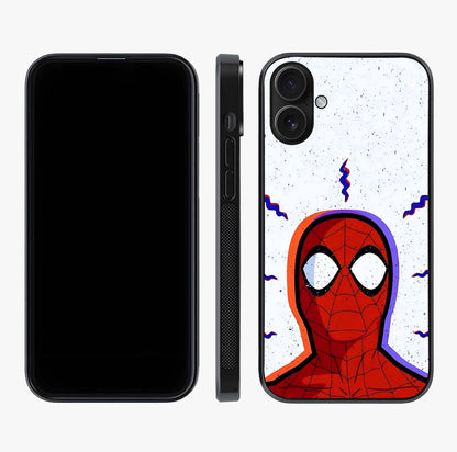 Omg Spiderman Glass Case displayed upright for full design visibility and premium finish.