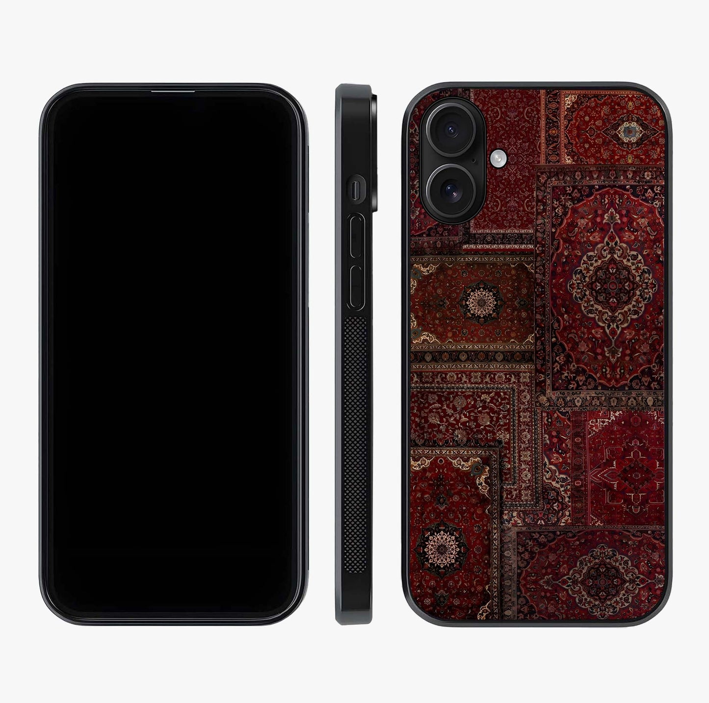 Persian Velvet Tale Glass Case displayed upright for full design visibility and premium finish.