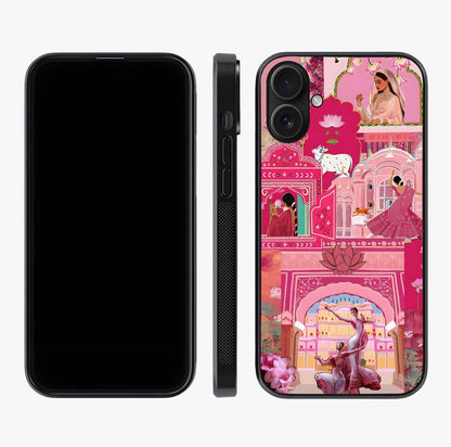 Pink Palace Muse Glass Case displayed upright for full design visibility and premium finish.