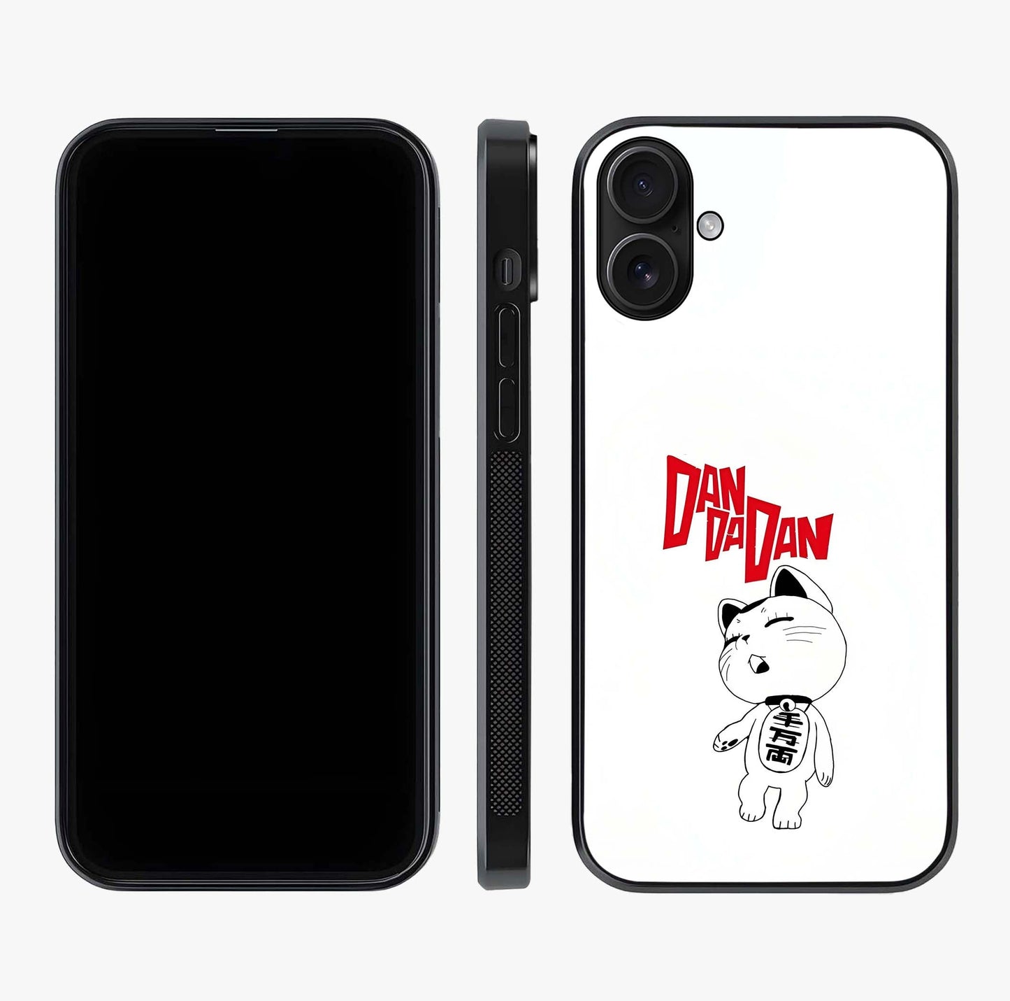 Playful Spirit Charm Glass Case displayed upright for full design visibility and premium finish.