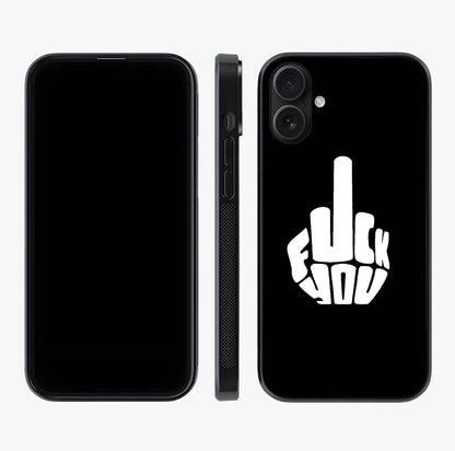 Rebel Mode On Glass Case displayed upright for full design visibility and premium finish.