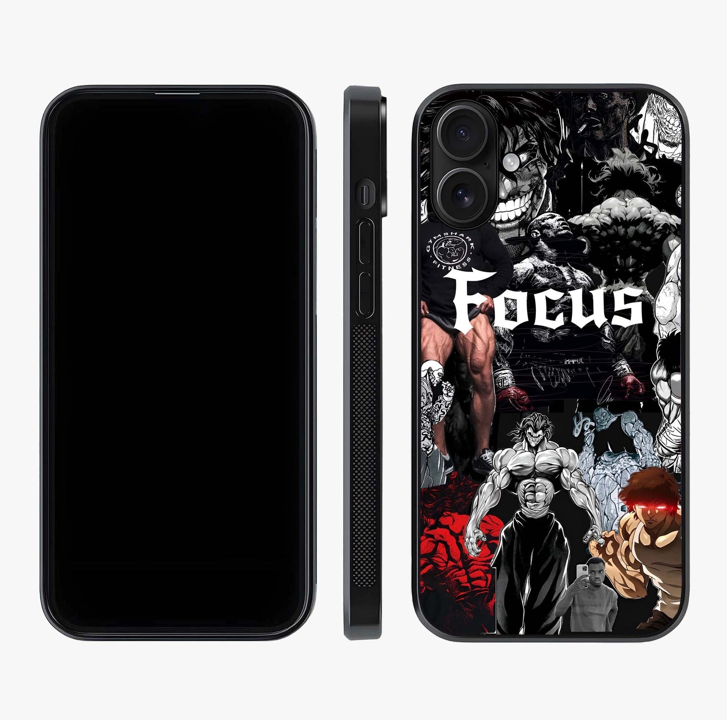 Relentless Power Focus Glass Case displayed upright for full design visibility and premium finish.