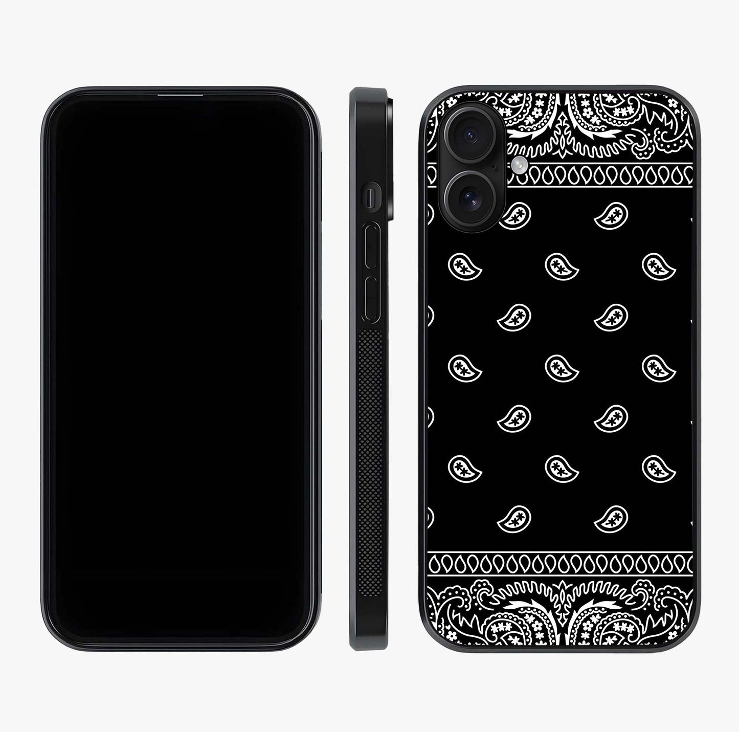 Retro Rebel Threads Glass Case displayed upright for full design visibility and premium finish.