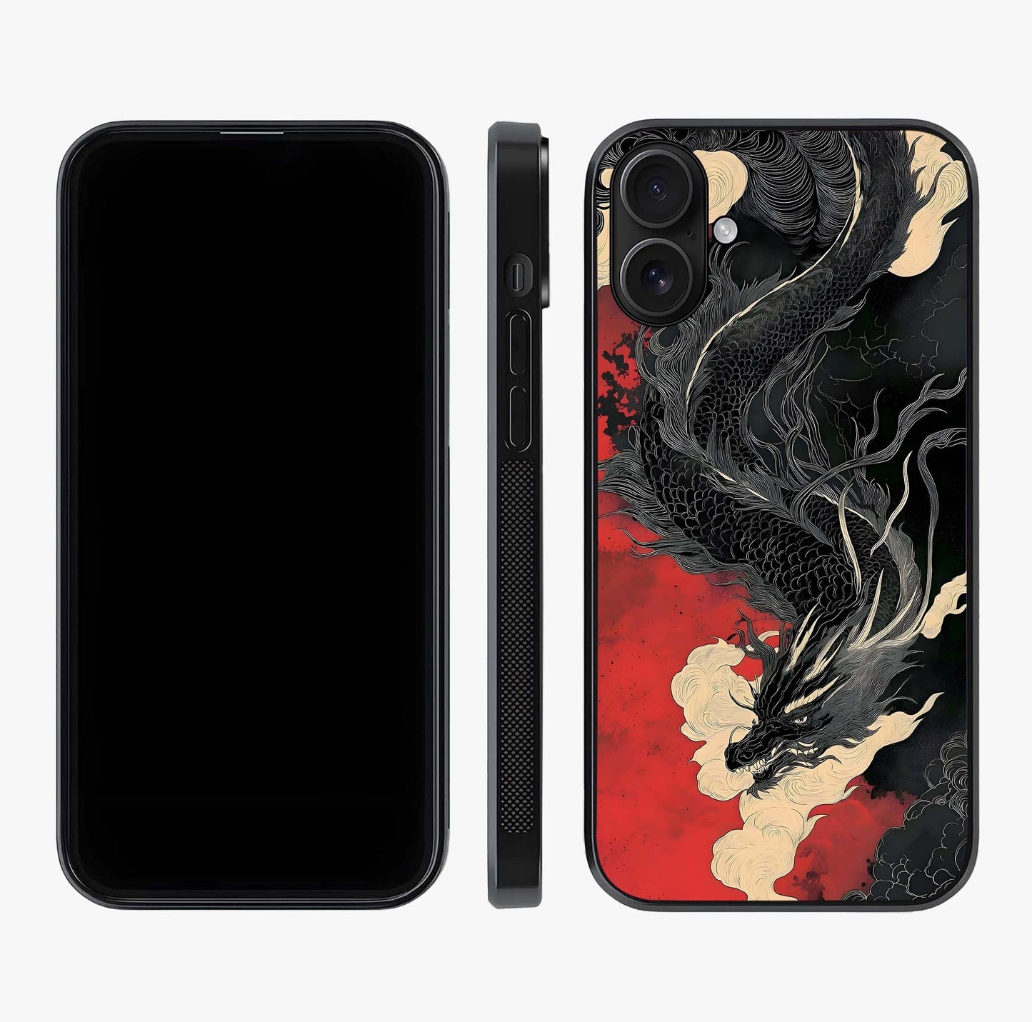 Shadow Dragon Fury Glass Case displayed upright for full design visibility and premium finish.